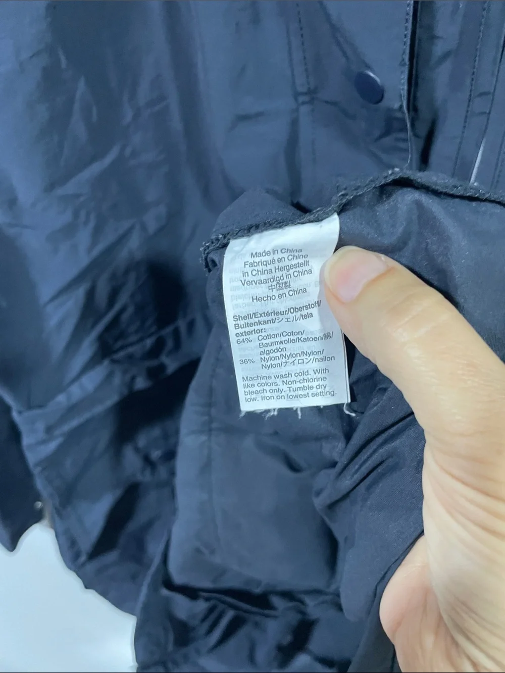J. Crew Navy Hooded Raincoat